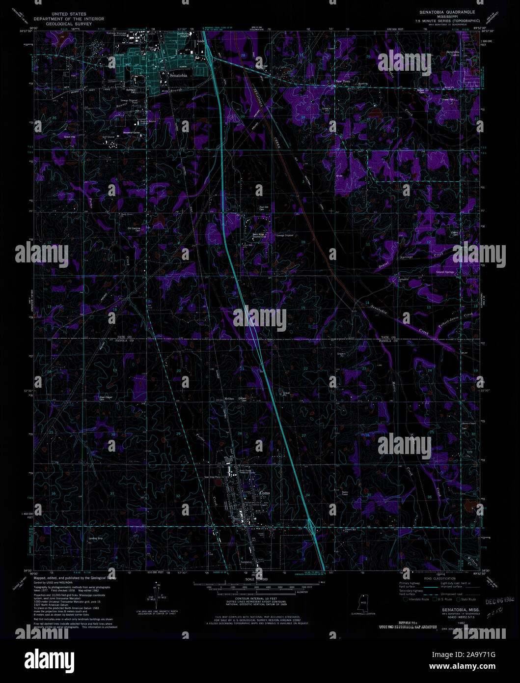 Map of senatobia mississippi hires stock photography and images Alamy