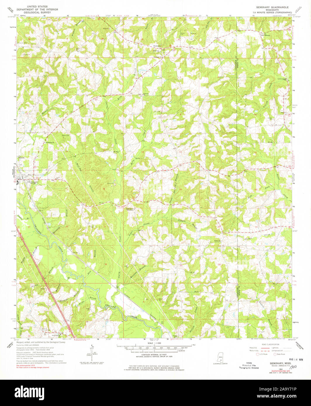 Seminary mississippi map hires stock photography and images Alamy
