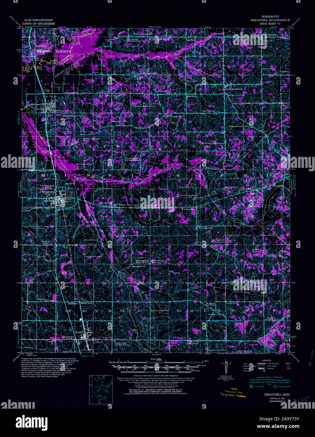 Map of senatobia mississippi hires stock photography and images Alamy