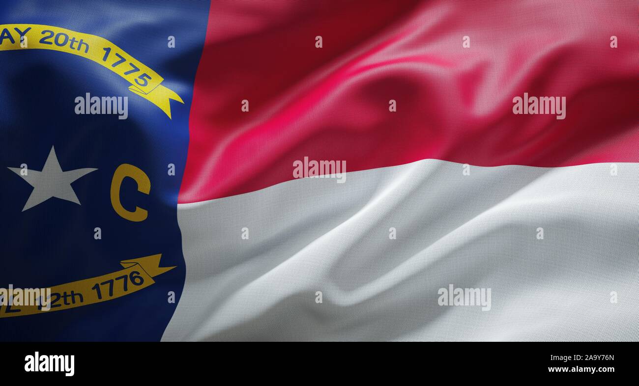 North carolina flag state america hires stock photography and images