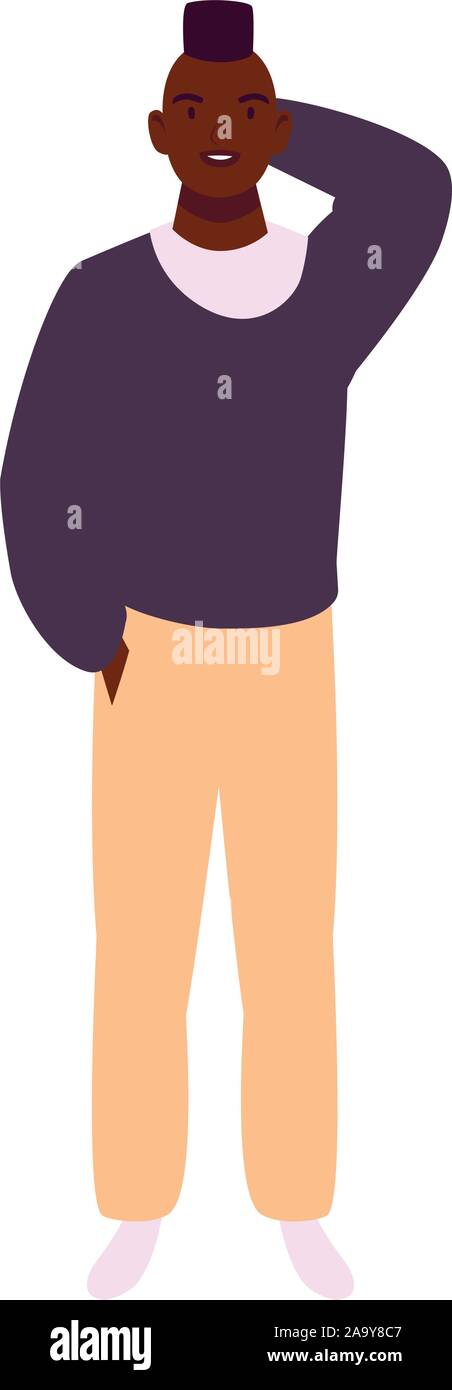 young man standing on white background vector illustration design Stock ...
