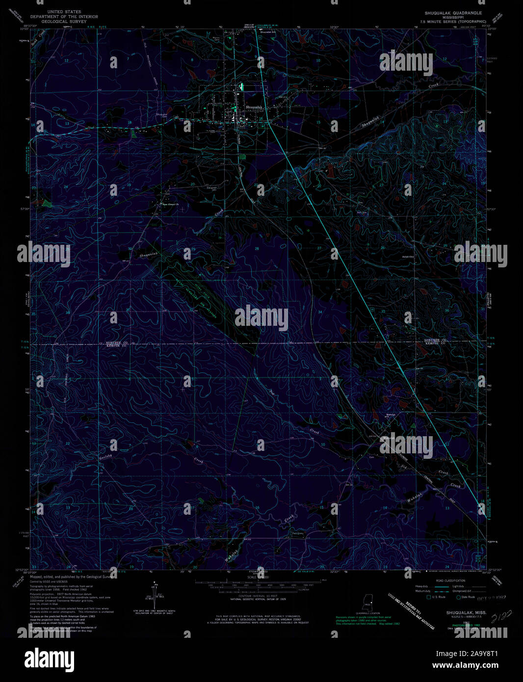 Map of shuqualak hires stock photography and images Alamy