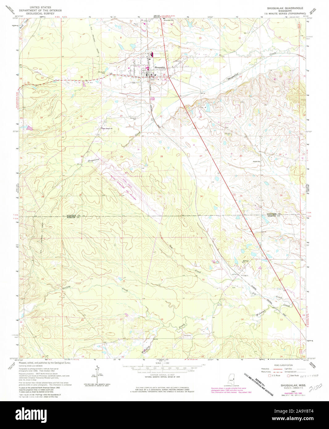 Map of shuqualak hires stock photography and images Alamy