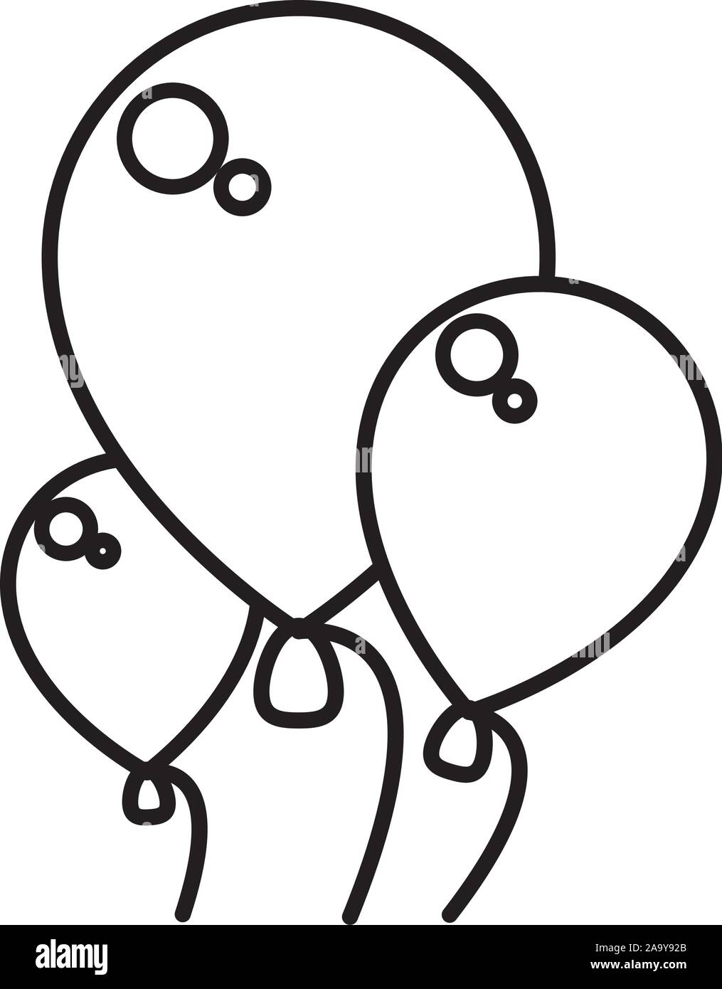 balloons helium floating isolated icon Stock Vector Image & Art - Alamy