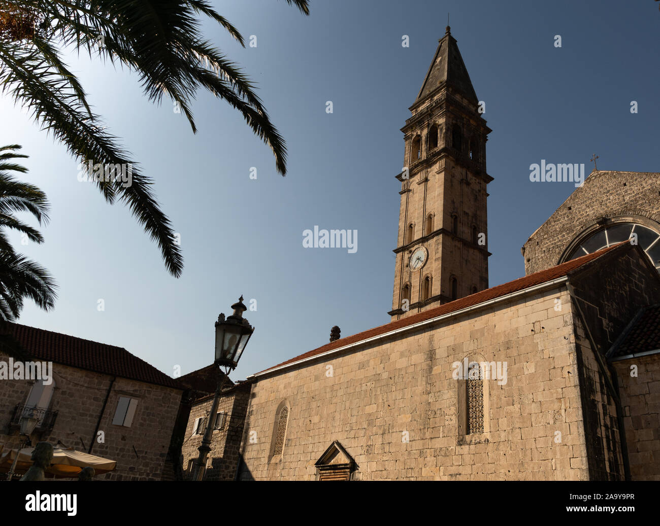 Perast, Montenegro, Catholic Church Stock Photo Alamy