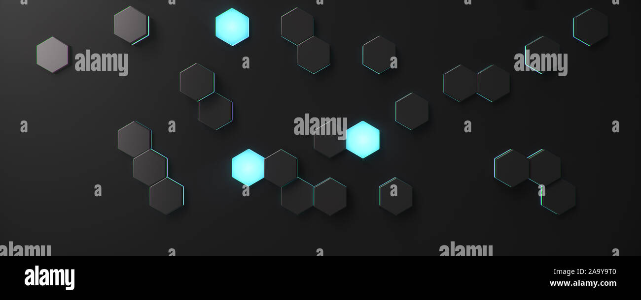 Black geometric hexagonal abstract background. Surface polygon pattern ...