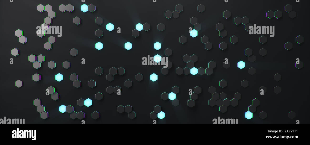Black geometric hexagonal abstract background. Surface polygon pattern ...
