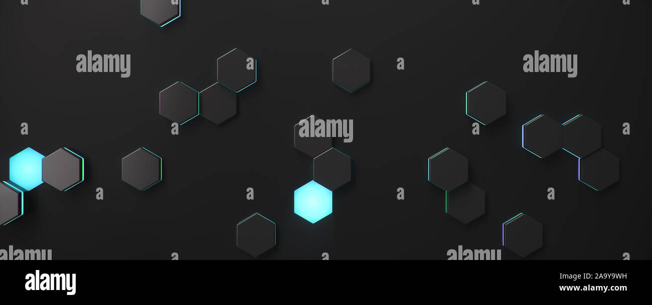 Black geometric hexagonal abstract background. Surface polygon pattern ...
