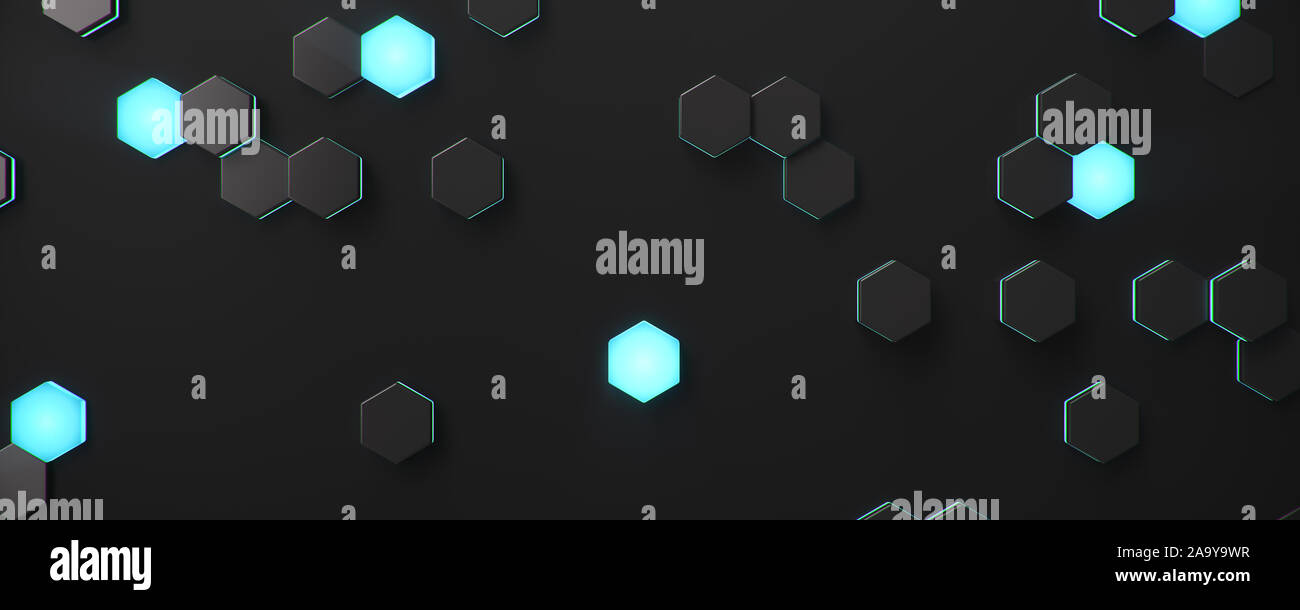 Black geometric hexagonal abstract background. Surface polygon pattern ...