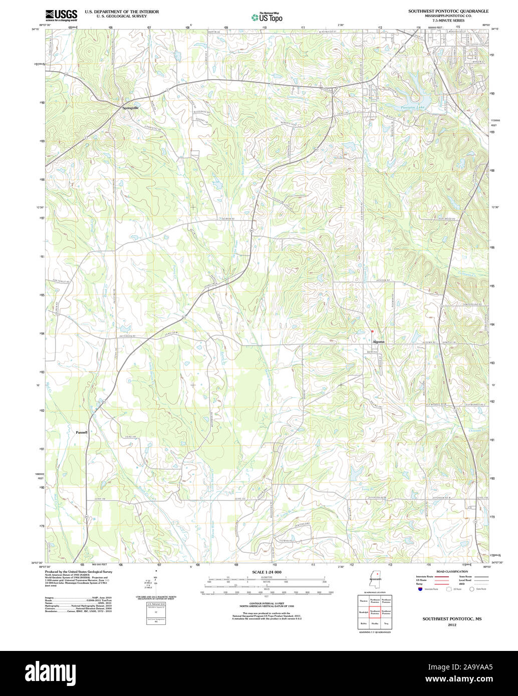 Map of pontotoc mississippi hires stock photography and images Alamy