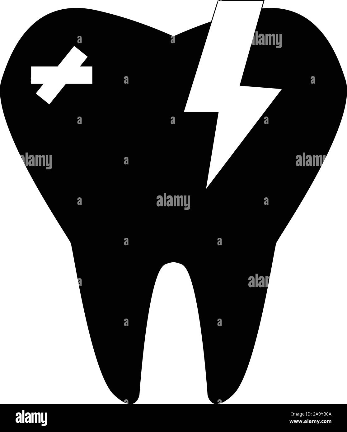 Cartoon bad tooth Black and White Stock Photos & Images - Alamy