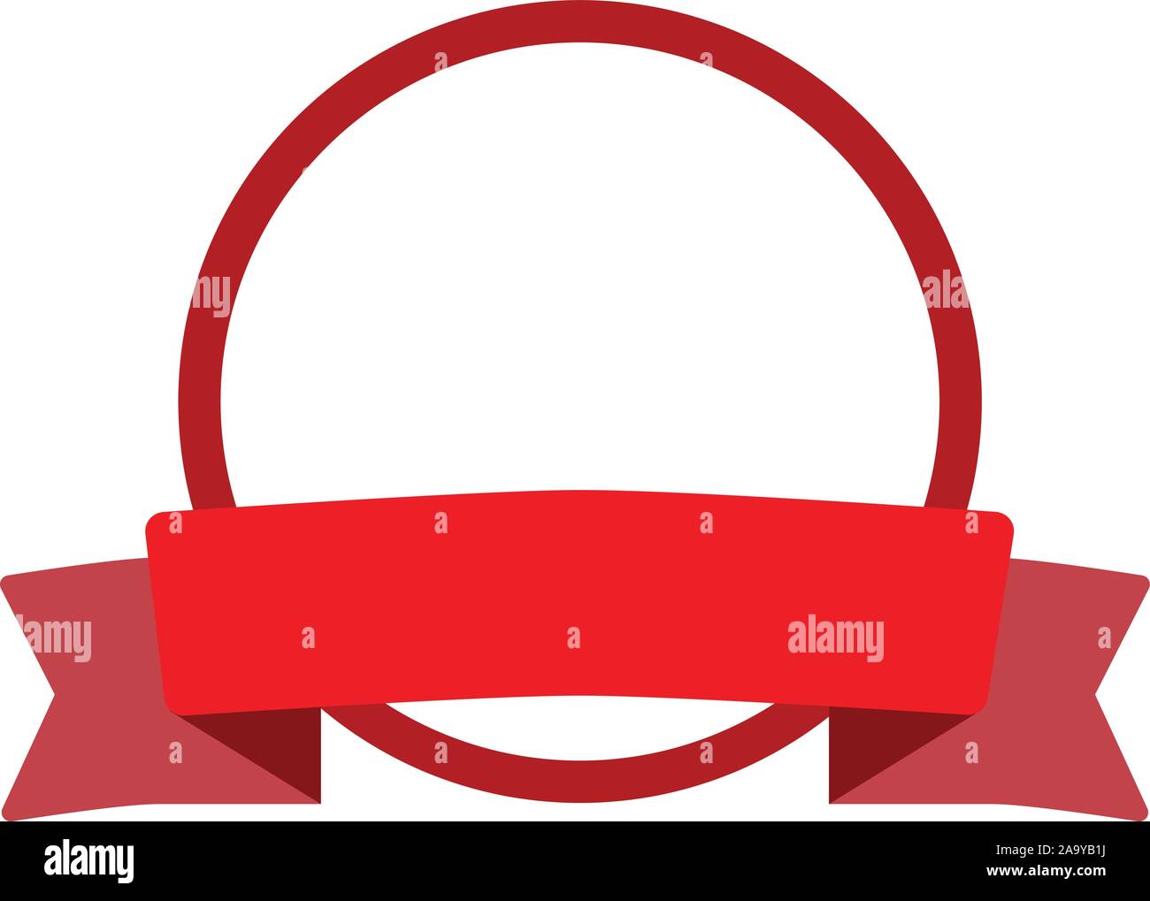 Round Frame Icon On White Background Flat Style Decoration Flat