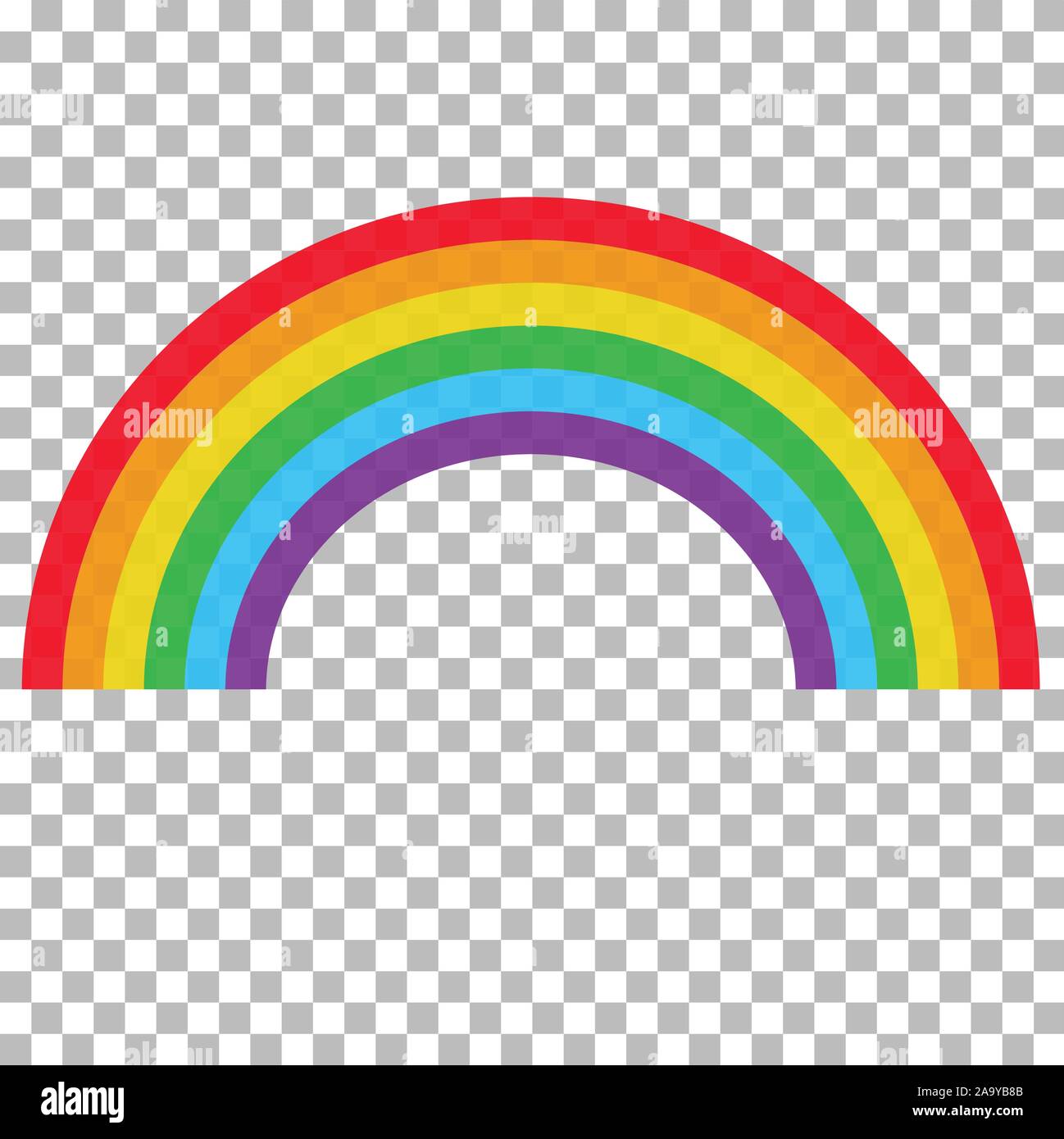 realistic rainbow on transparent background. abstract realistic ...