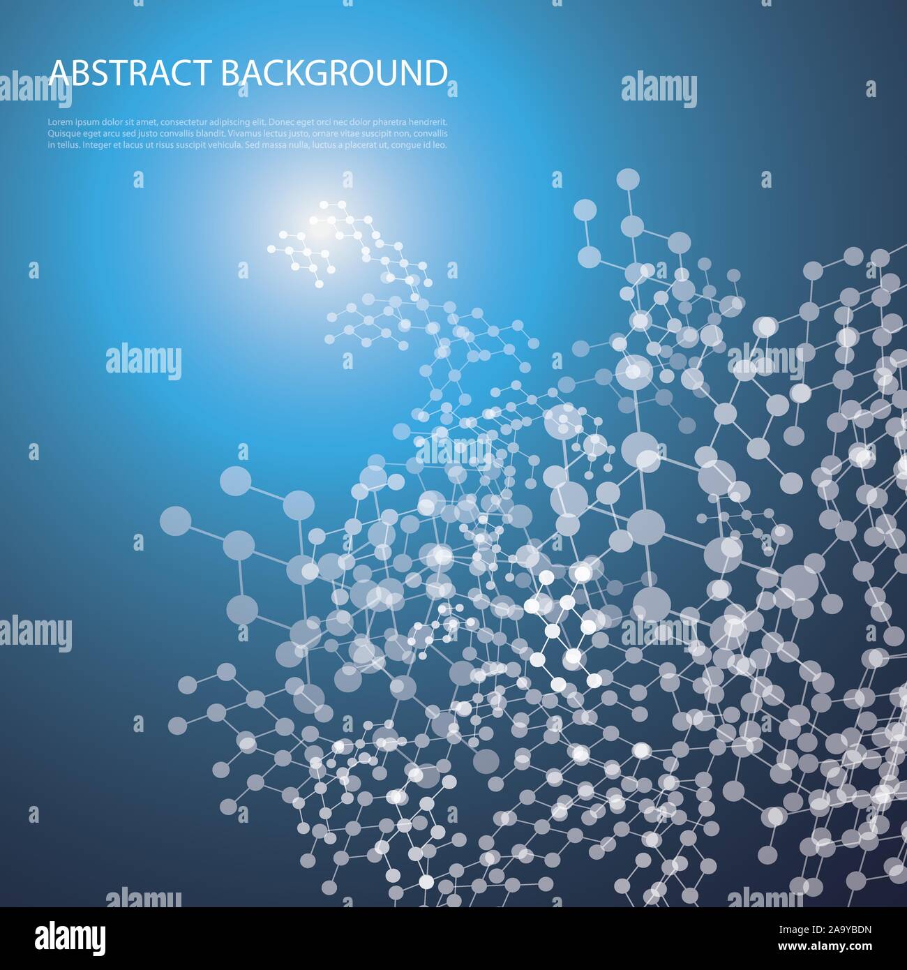 Blue Network Connections Concept Design Illustration in Editable Vector Format Stock Vector