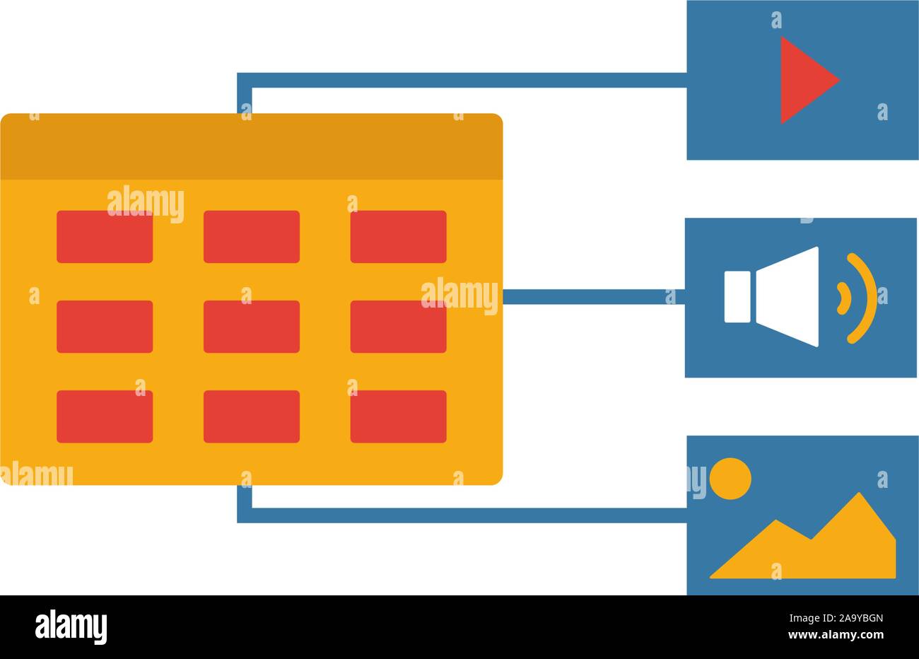 Content Plan icon. Simple flat element from content collection ...
