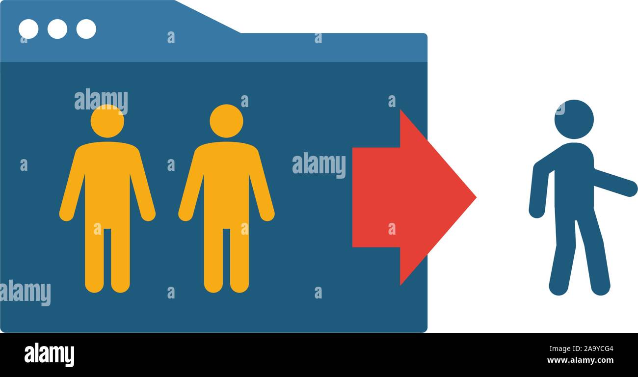 Exit Rate icon. Simple flat element from content collection. Creative exit rate icon for templates, software and apps Stock Vector