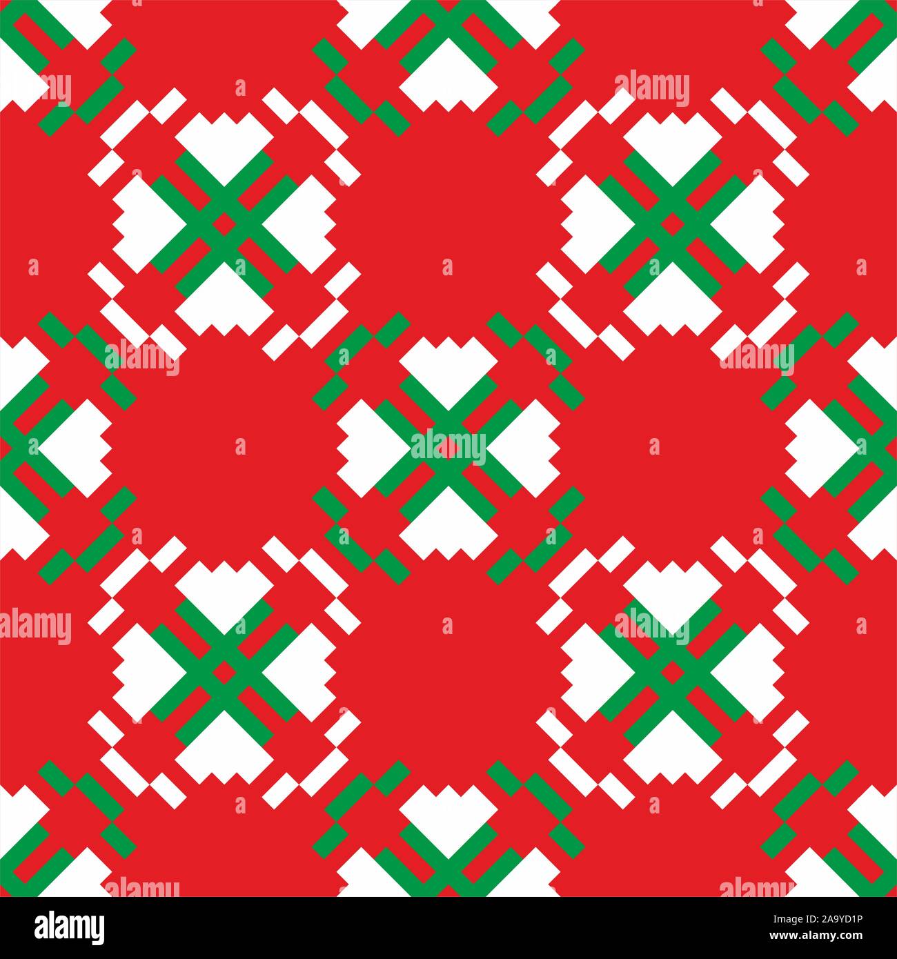 Seamless Knitting Pattern. Christmas background. New year concept. - Vector Stock Vector