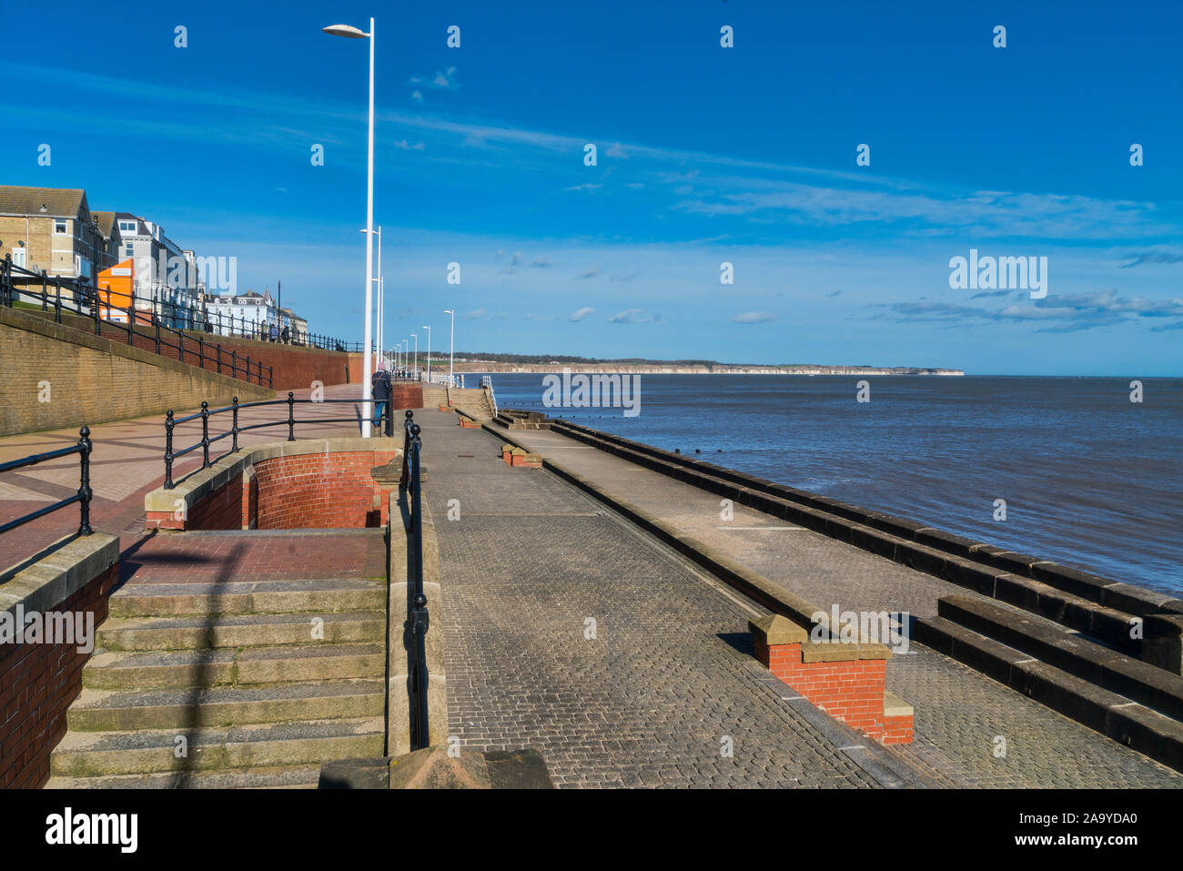 Bridlington promenade, Victoria Terrace, flats, beach, East Riding