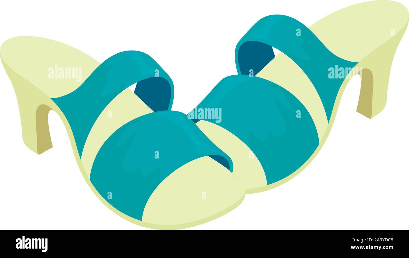 Woman mules icon, isometric style Stock Vector