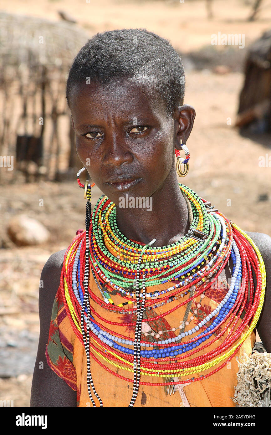 Samburu-Frau aus Nordkenia Stock Photo