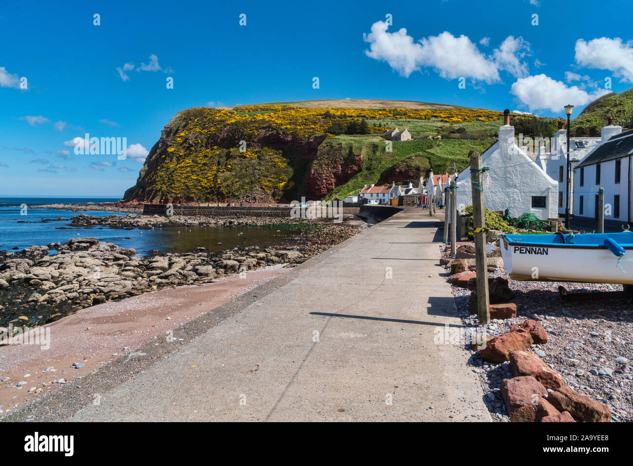 Pennan coastal village, Moray Firth, Aberdeenshire, Scotland UK Stock