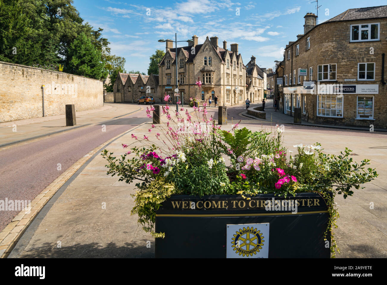 Cirencester  town,  Cotswolds, Gloucestershire; UK; England Stock Photo