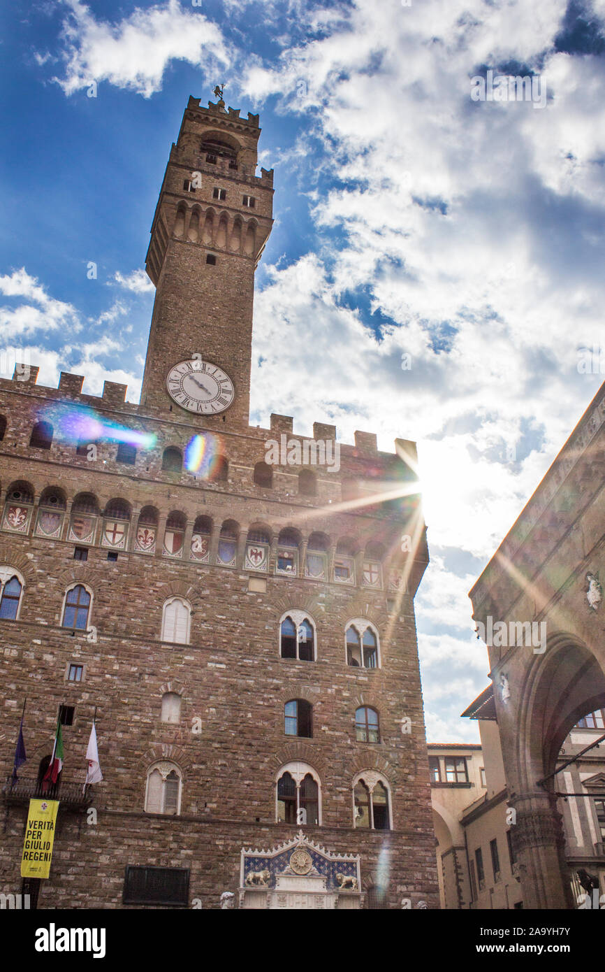 The Old Palace (Palazzo Vecchio or Palazzo della Signoria), Florence Stock Photo