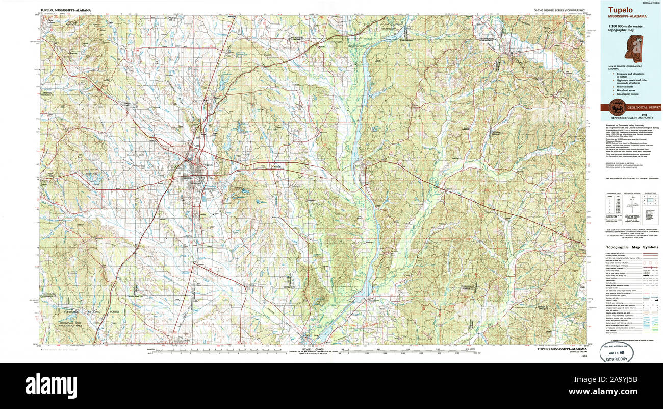 Map of tupelo mississippi hires stock photography and images Alamy