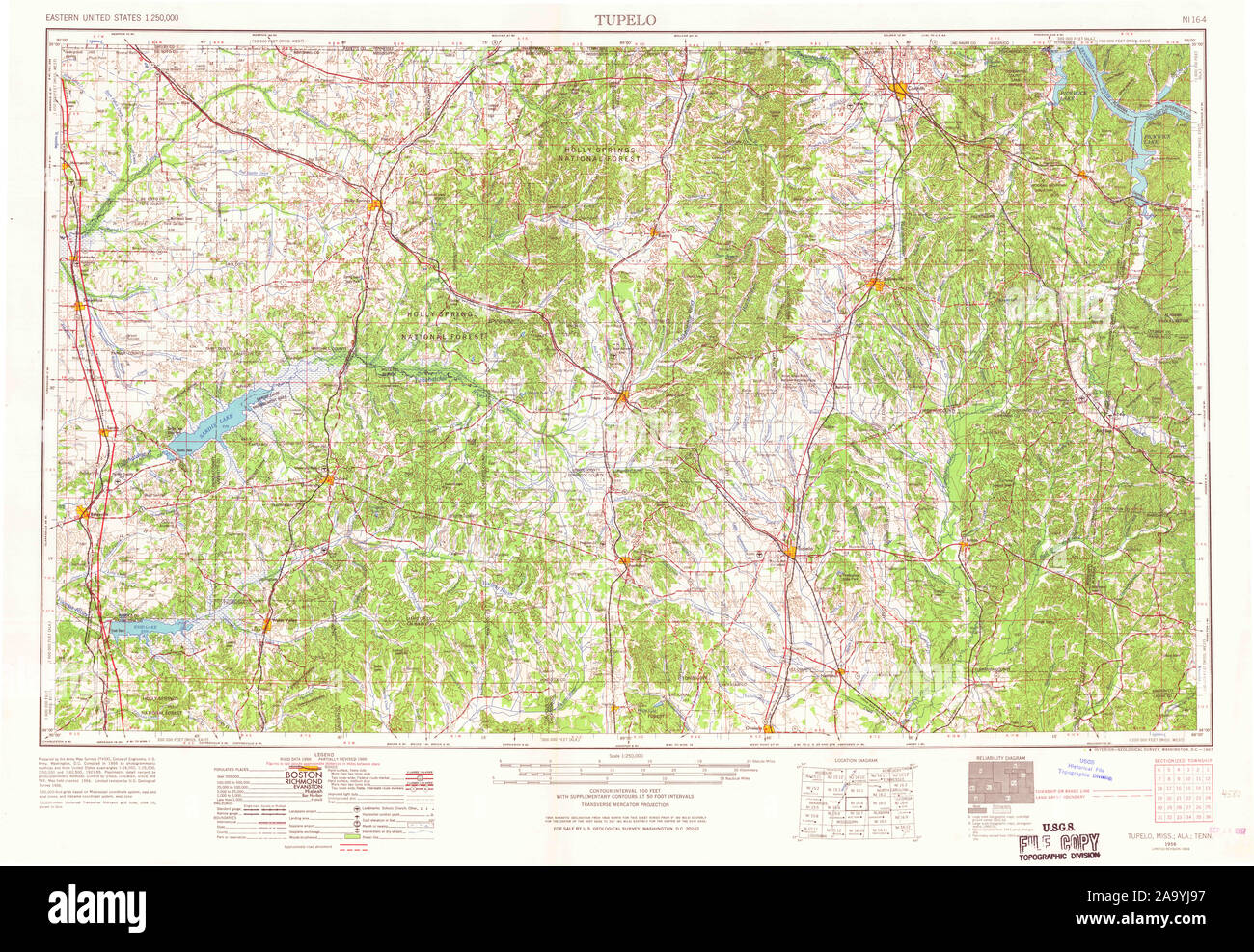 Map of tupelo mississippi Cut Out Stock Images & Pictures Alamy