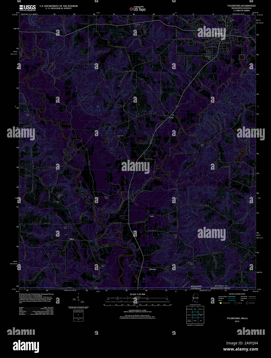 Map of tylertown hires stock photography and images Alamy