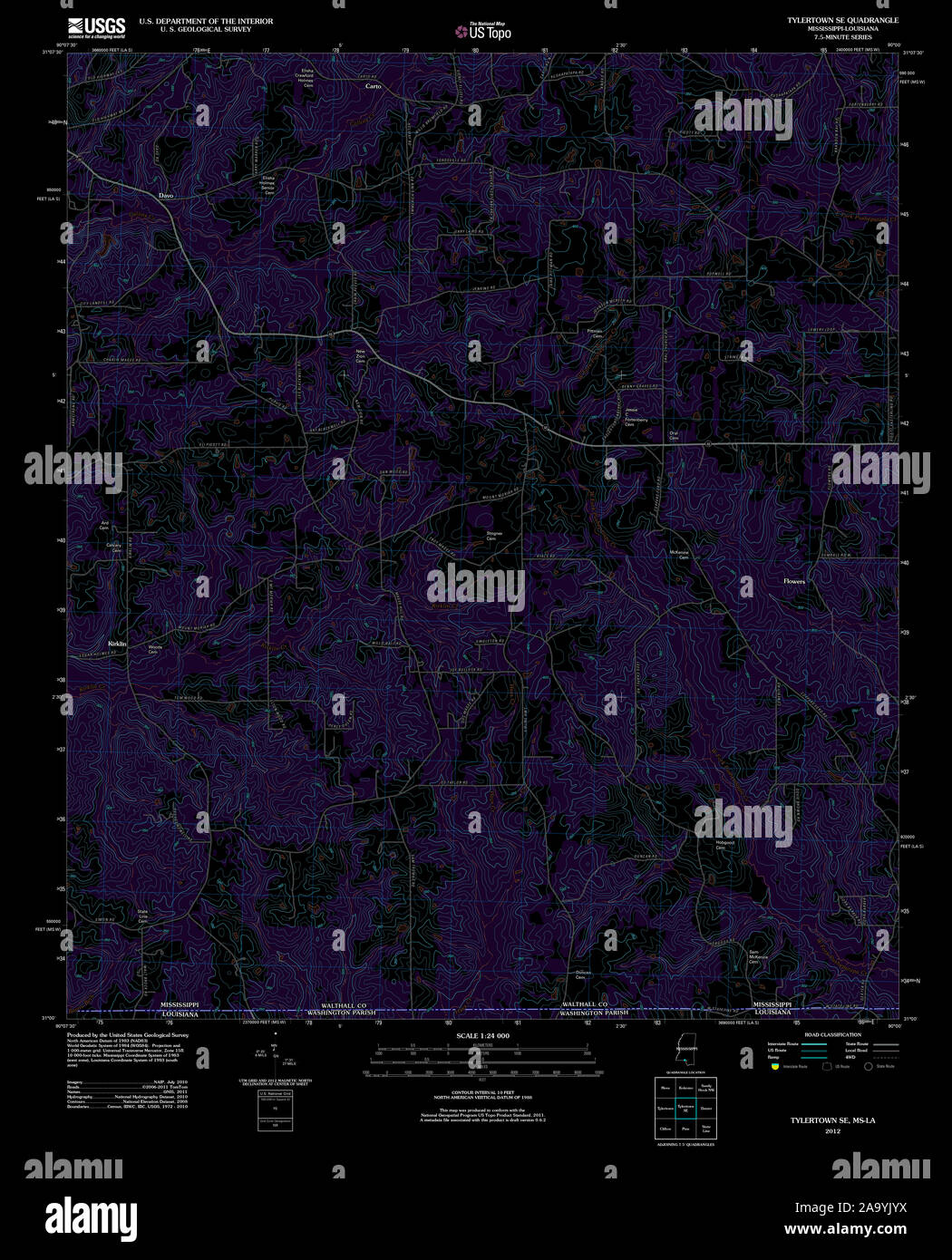 Map of tylertown hires stock photography and images Alamy