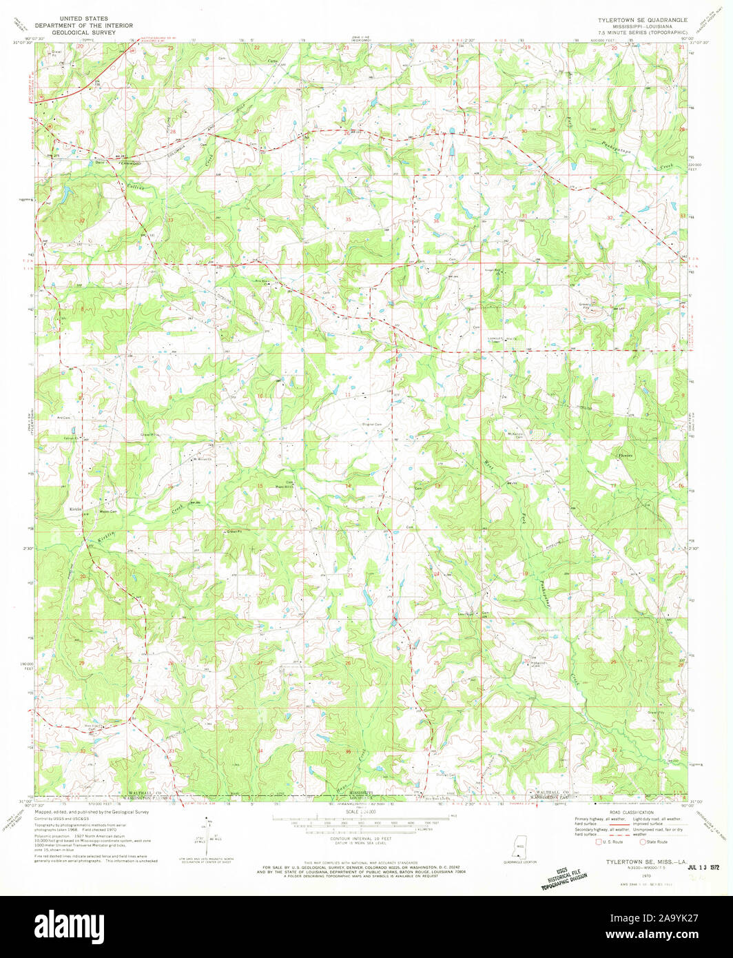 Map of tylertown mississippi hires stock photography and images Alamy