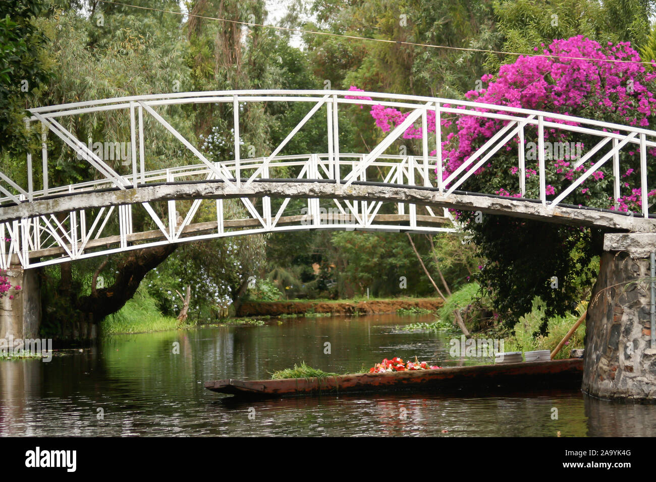 Colourful Mexico Xochimilco's Floating Gardens in Mexico City Stock