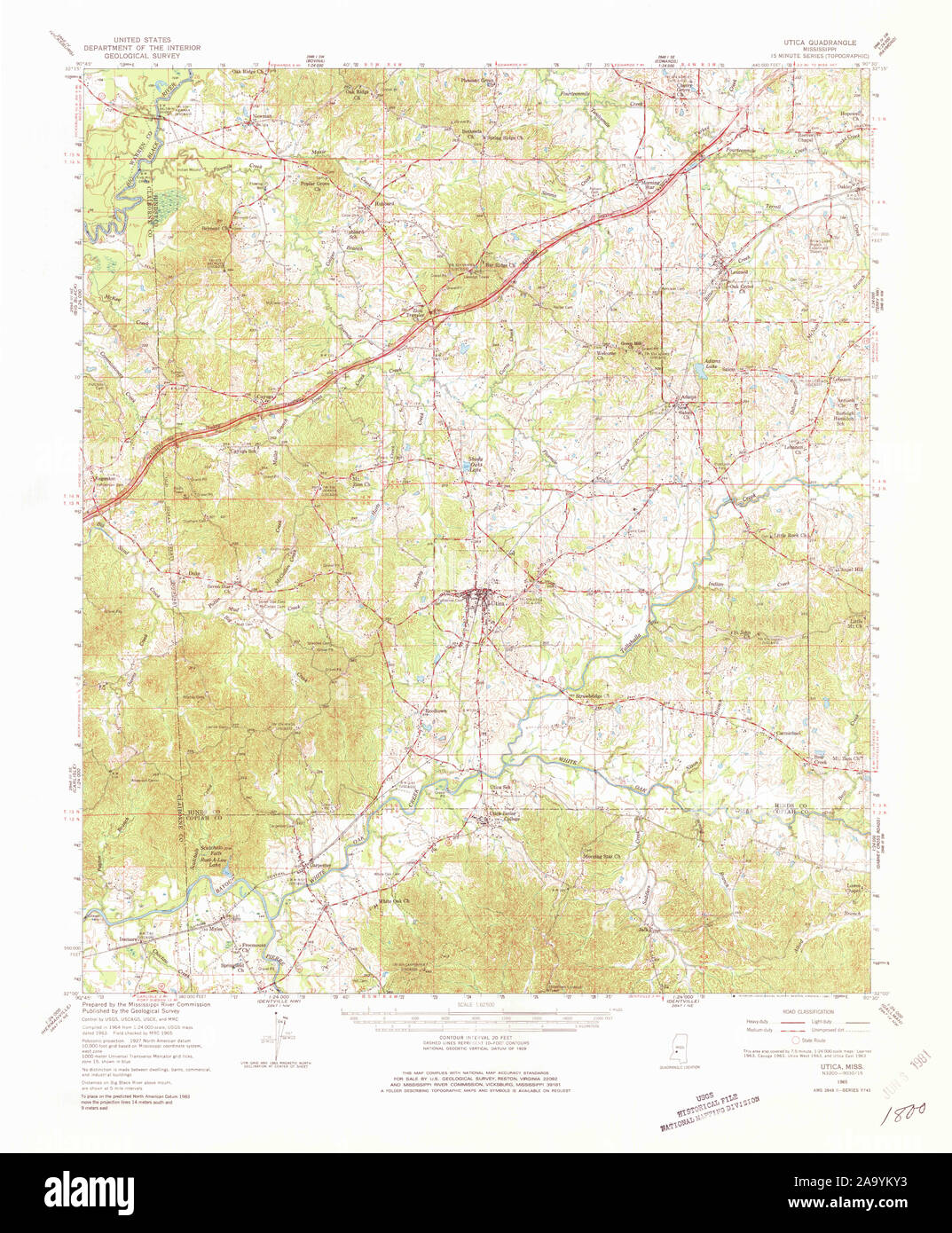 Map of utica mississippi hires stock photography and images Alamy