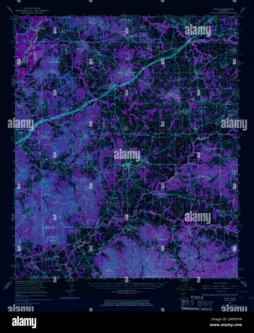 Map of utica mississippi hires stock photography and images Alamy