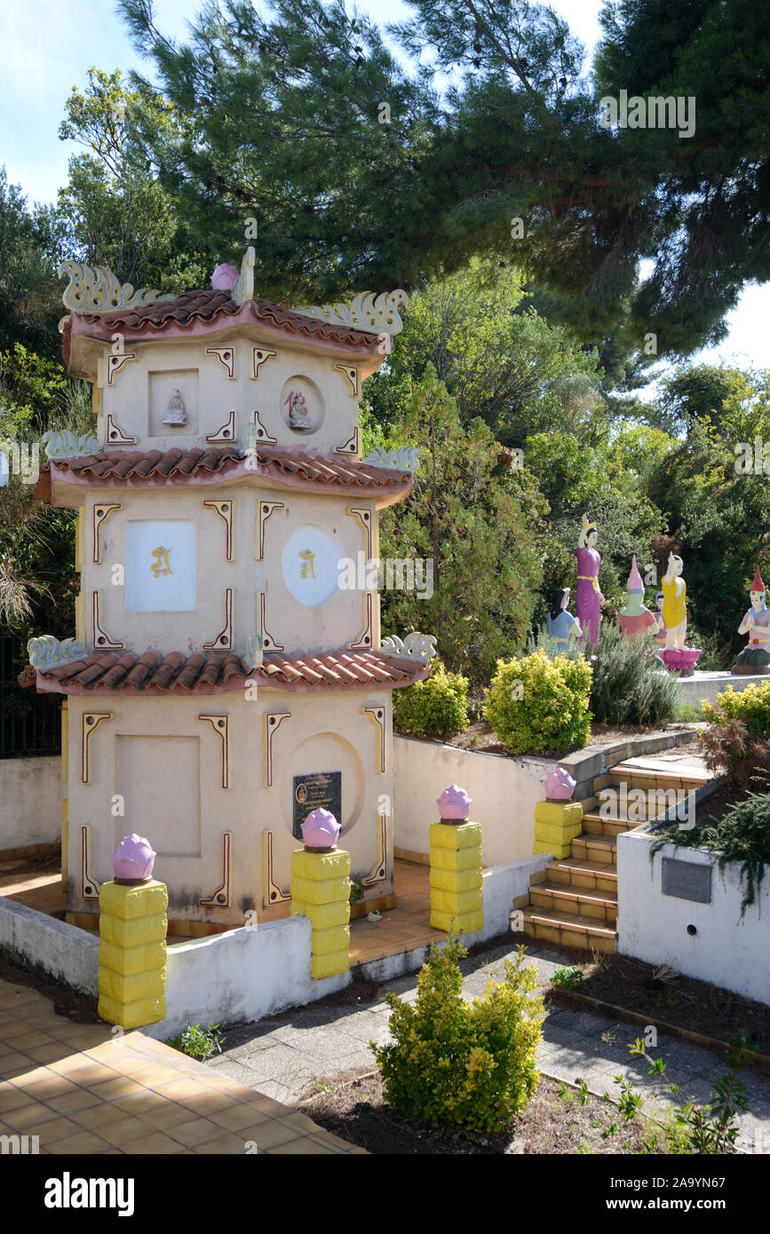 Tiered Pagoda & Buddhist Sculptures in the Vietnamese Buddhist Pagoda ...