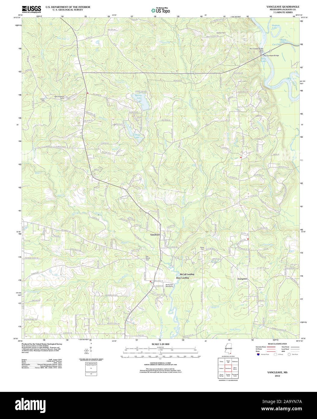 Map of vancleave mississippi hires stock photography and images Alamy