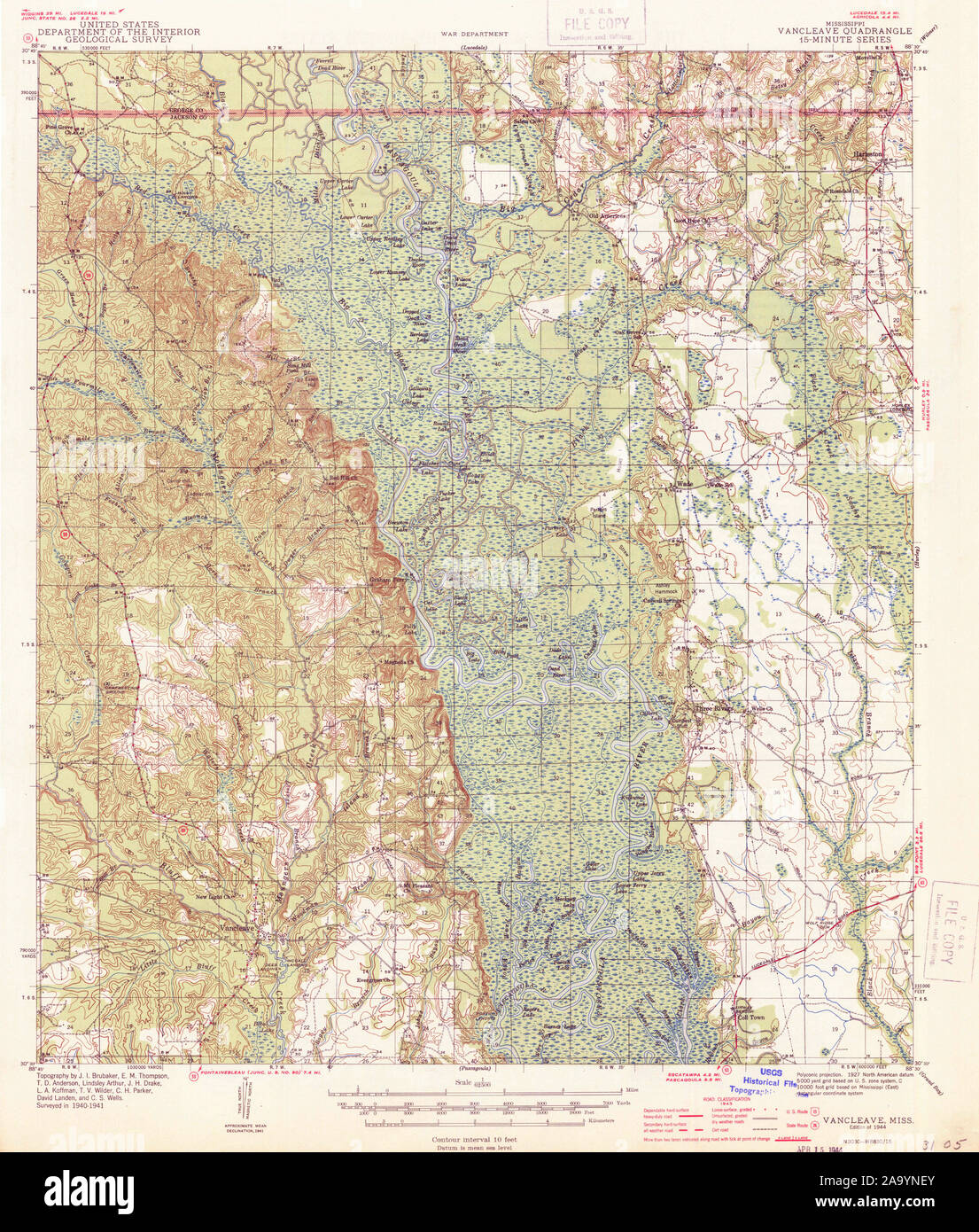 Map of vancleave mississippi hires stock photography and images Alamy