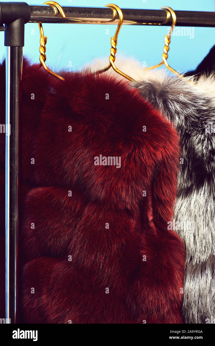 Hanging up fur coat hires stock photography and images Alamy