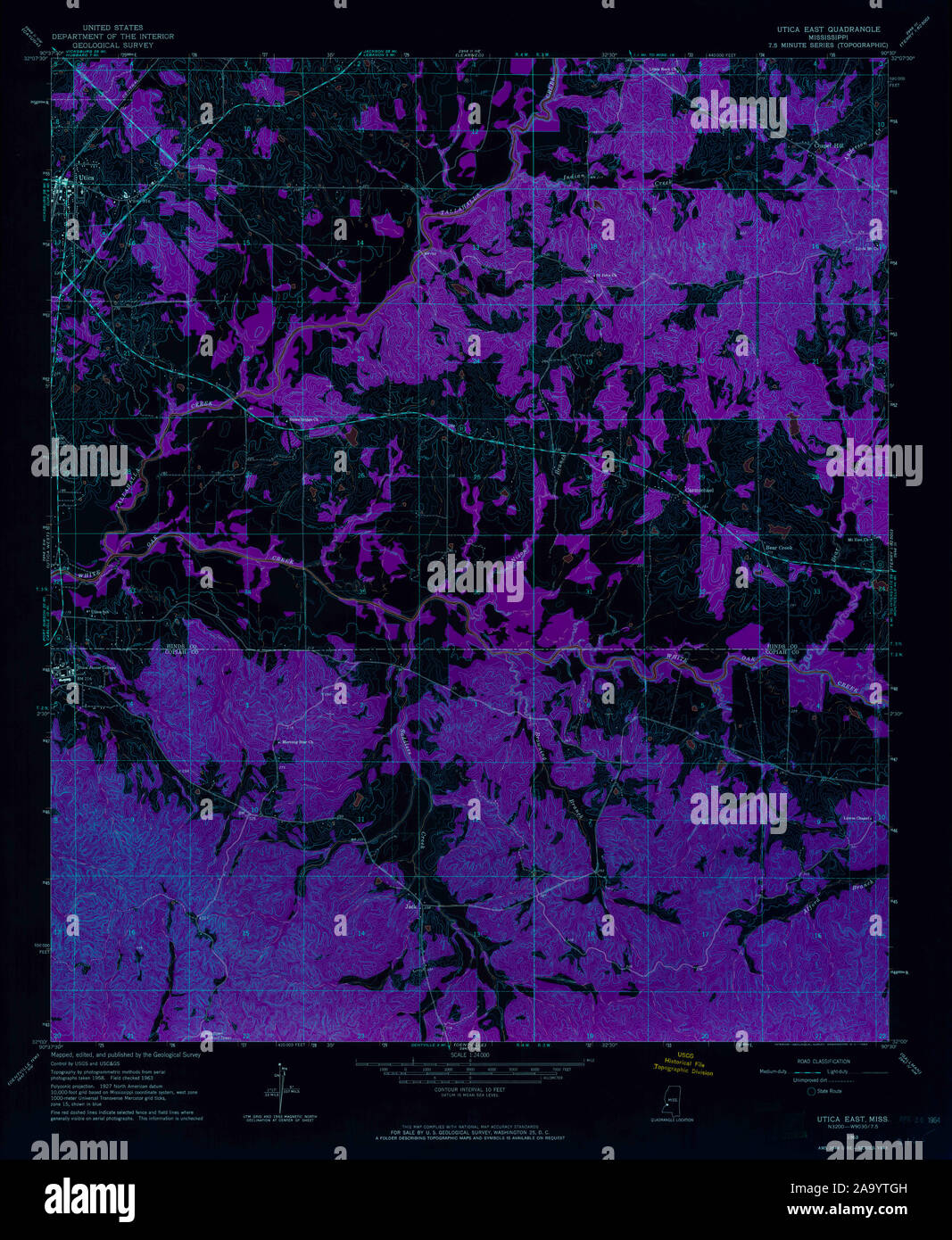 Map of utica mississippi hires stock photography and images Alamy