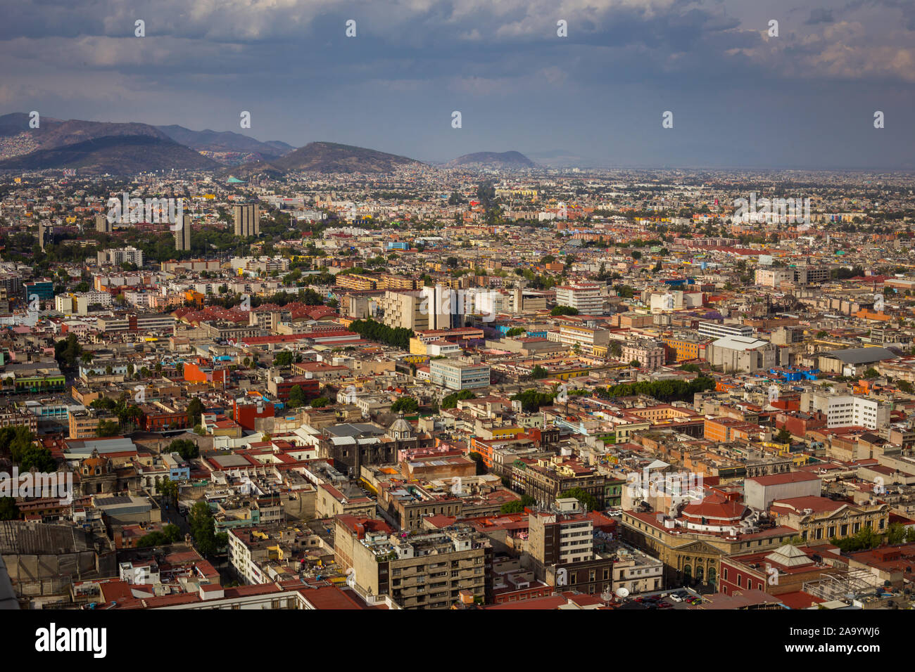 Aerial view of mexico city Stock Photo - Alamy