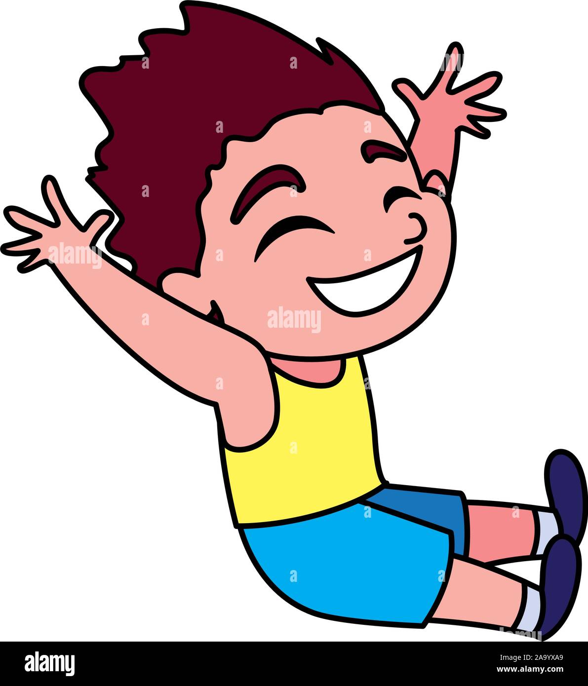 boy smiling on white background vector illustration design Stock Vector ...