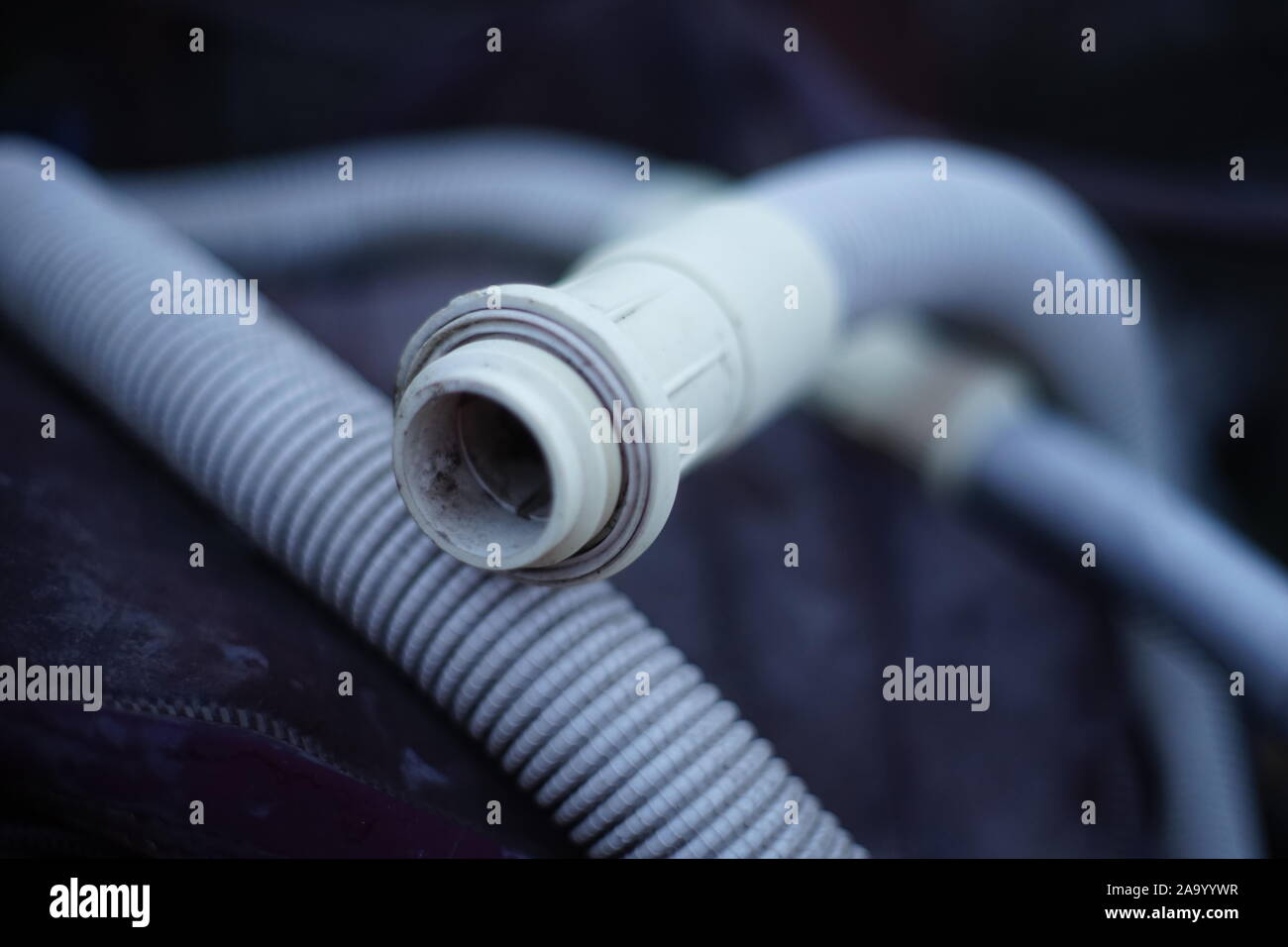 Old dirty vacuum cleaner hose close up Stock Photo Alamy