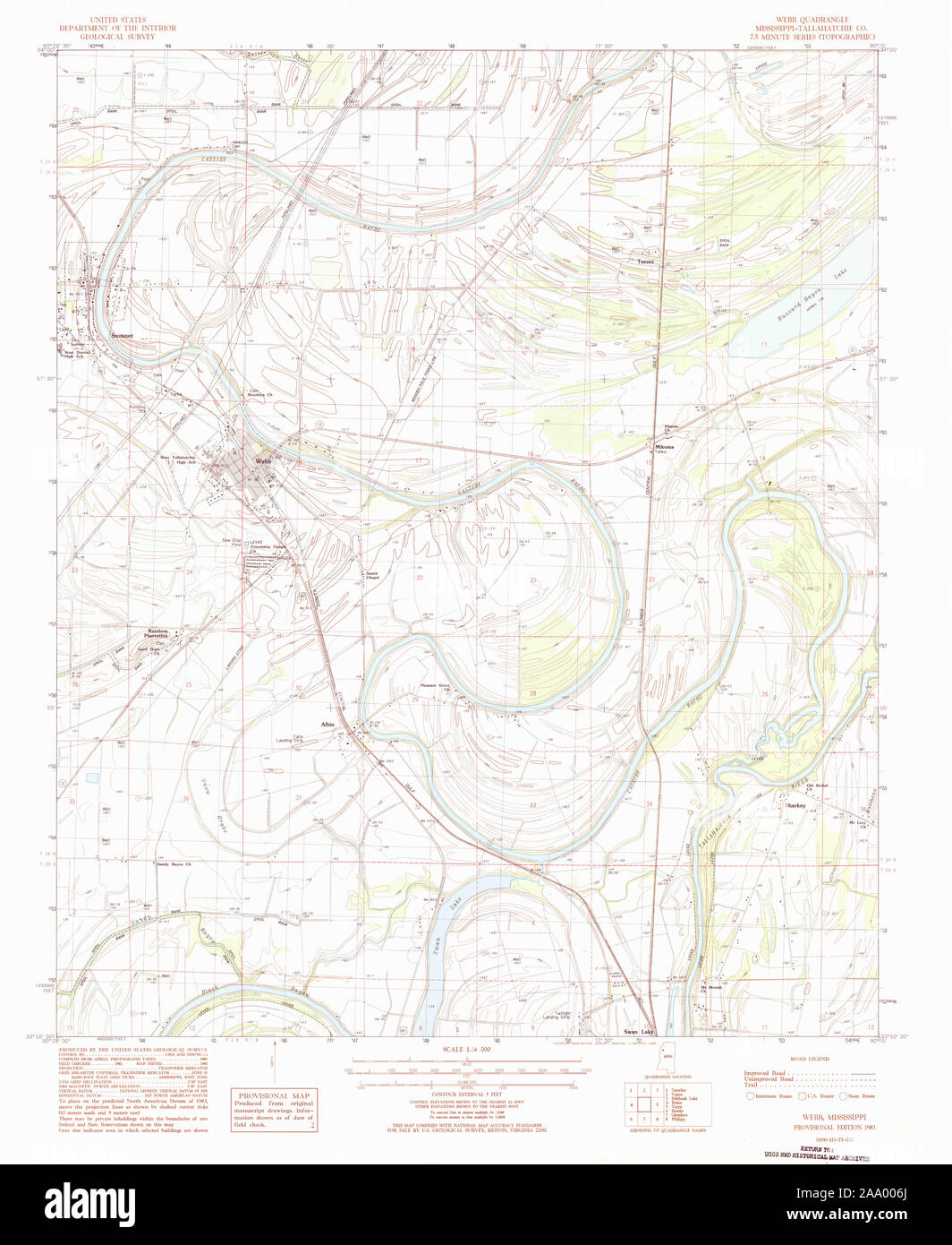 Map of webb mississippi hi-res stock photography and images - Alamy