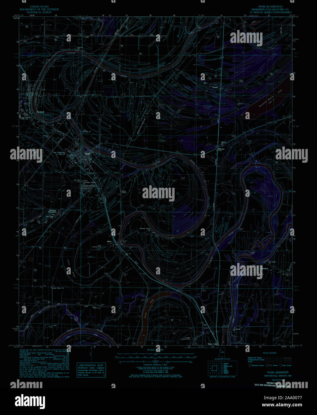 Map of webb mississippi hires stock photography and images Alamy