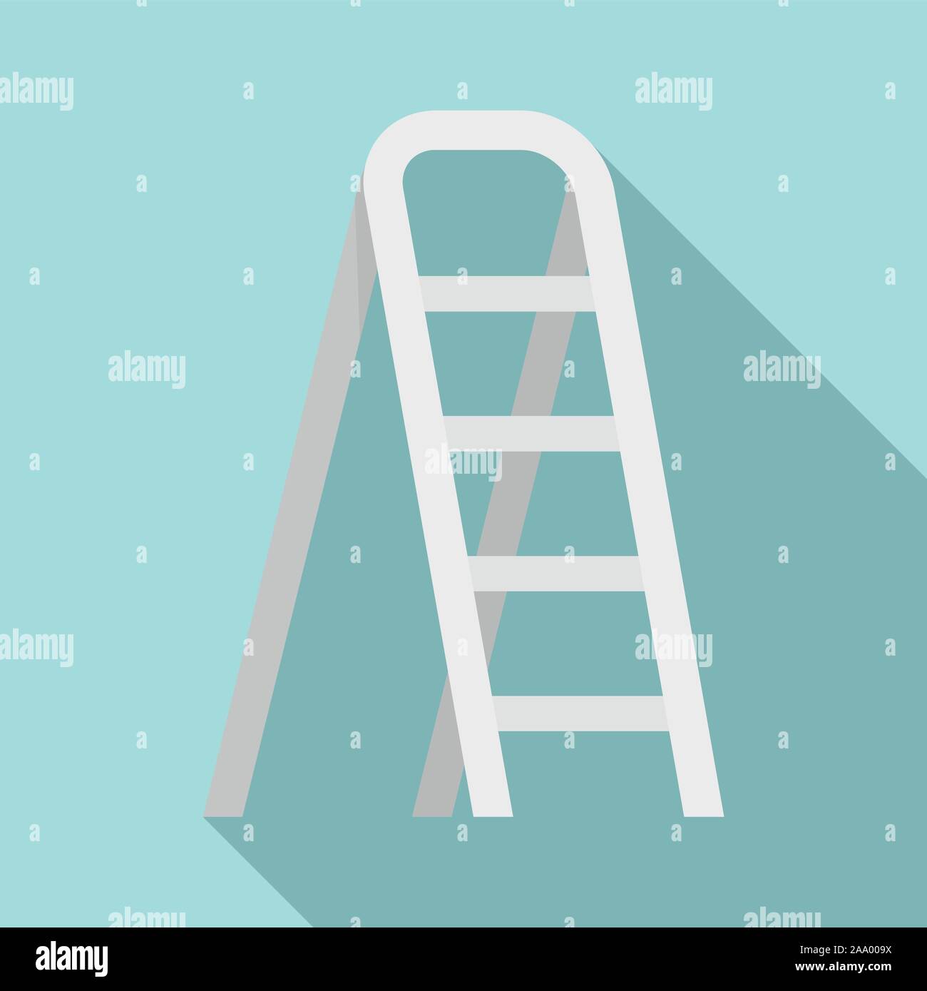 Aluminium ladder icon. Flat illustration of aluminium ladder vector ...