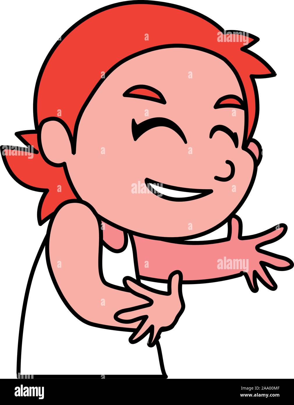 cute girl smiling on white background vector illustration design Stock ...