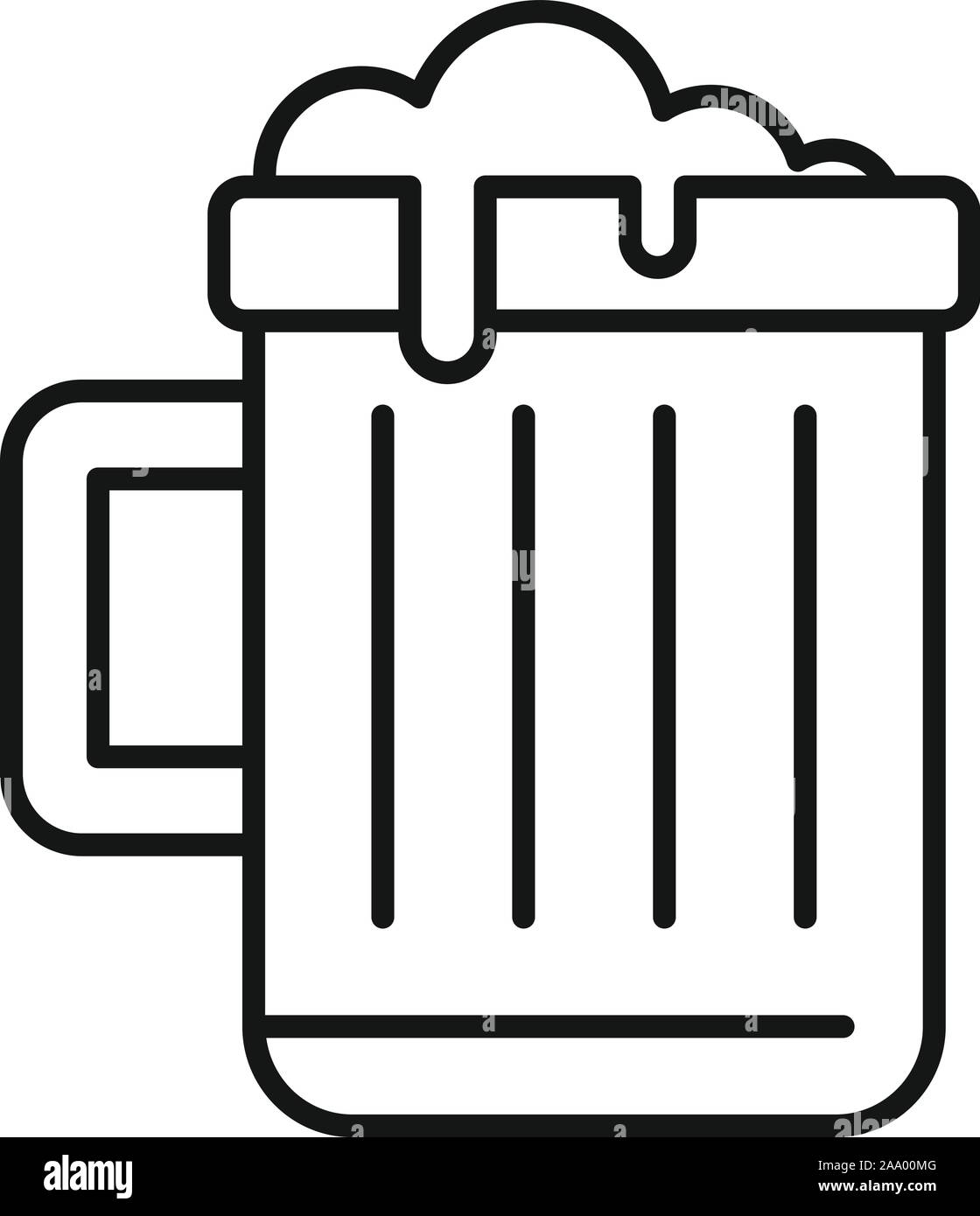 Beer addiction icon. Outline beer addiction vector icon for web design ...