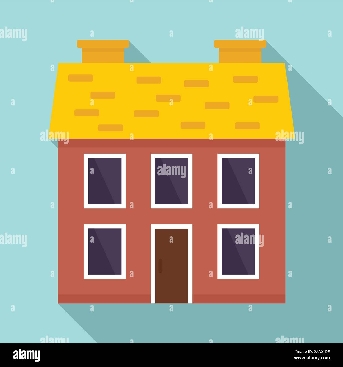 Chalet cottage icon. Flat illustration of chalet cottage vector icon ...