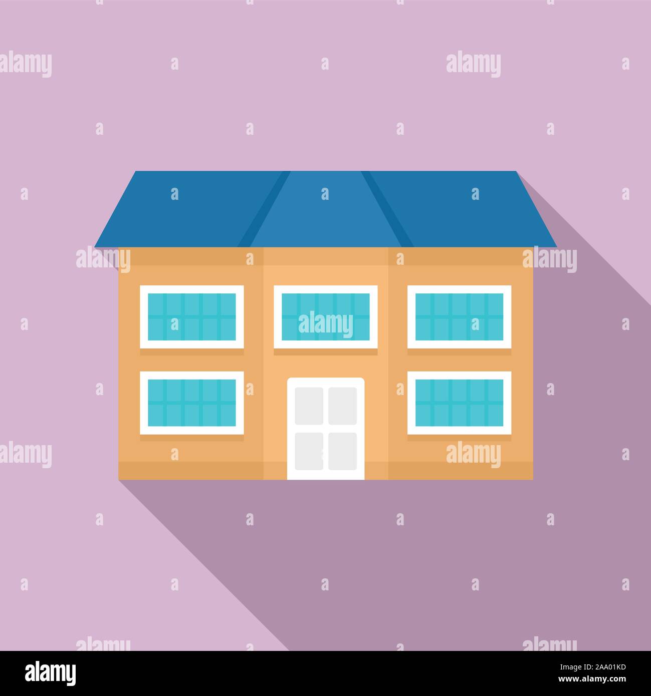 American cottage icon. Flat illustration of american cottage vector ...